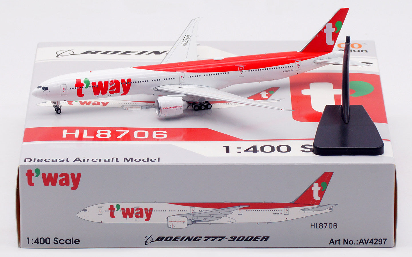 1/400 TwayAir B777-300ER HL8706 AV4297 - cover